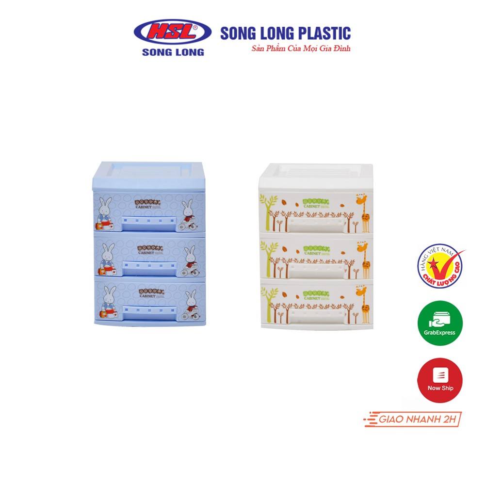 Tủ Nhựa Mini Doremi 3 Tầng Song Long Plastic
