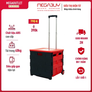 Xe kéo đi chợ đa năng gấp gọn 65L nhập khẩu FUJIHOME, Thùng đựng đồ vali kéo xếp gọn trên ô tô 65 lít