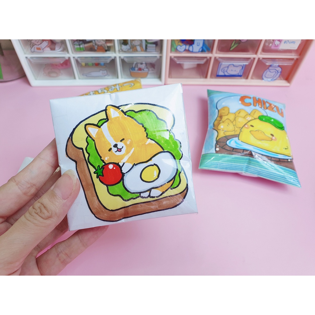 SQUISHY BẰNG GIẤY| đồ chơi HANDMADE| Squishy giấy hình đồ ăn siêu đáng yêu
