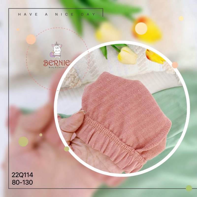 Quần bé gái Bernie viền bèo chất da cá cho bé từ 9-22kg-22Q114
