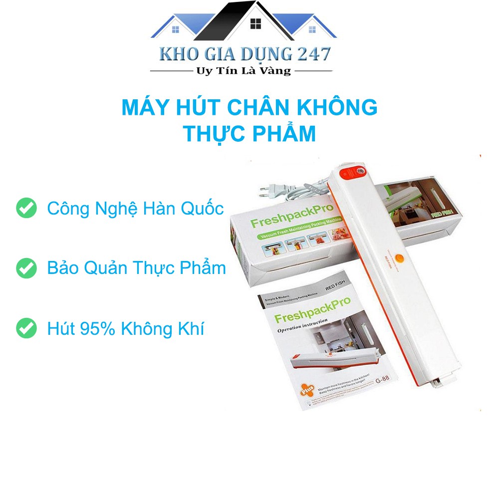 Máy Hút Chân Không Thực Phẩm Fresh Pack Pro, Hút Chân Không, Bảo Quản Thực Phẩm Tốt - Máy Hút Chân Không