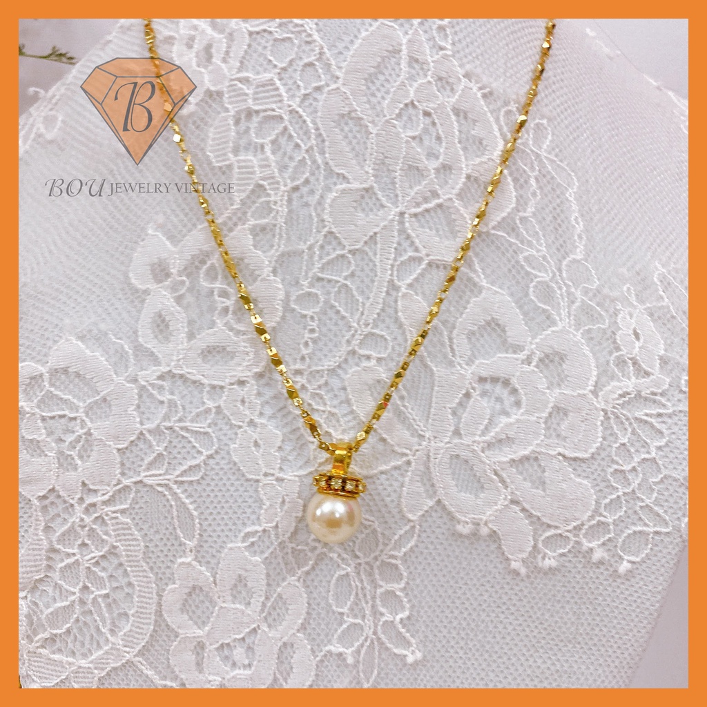 VÒNG CỔ SECONDHAND TRANG SỨC SI NHẬT BẢN BOU JEWELRY VINTAGE MÃ VC346