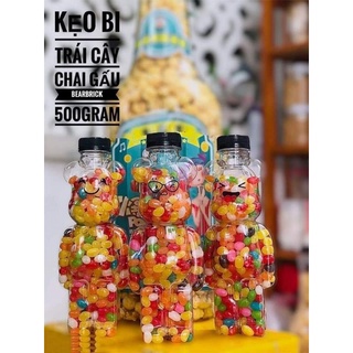 Kẹo Chai Gấu Bearbrick - Bi dẻo trái cây 500gr