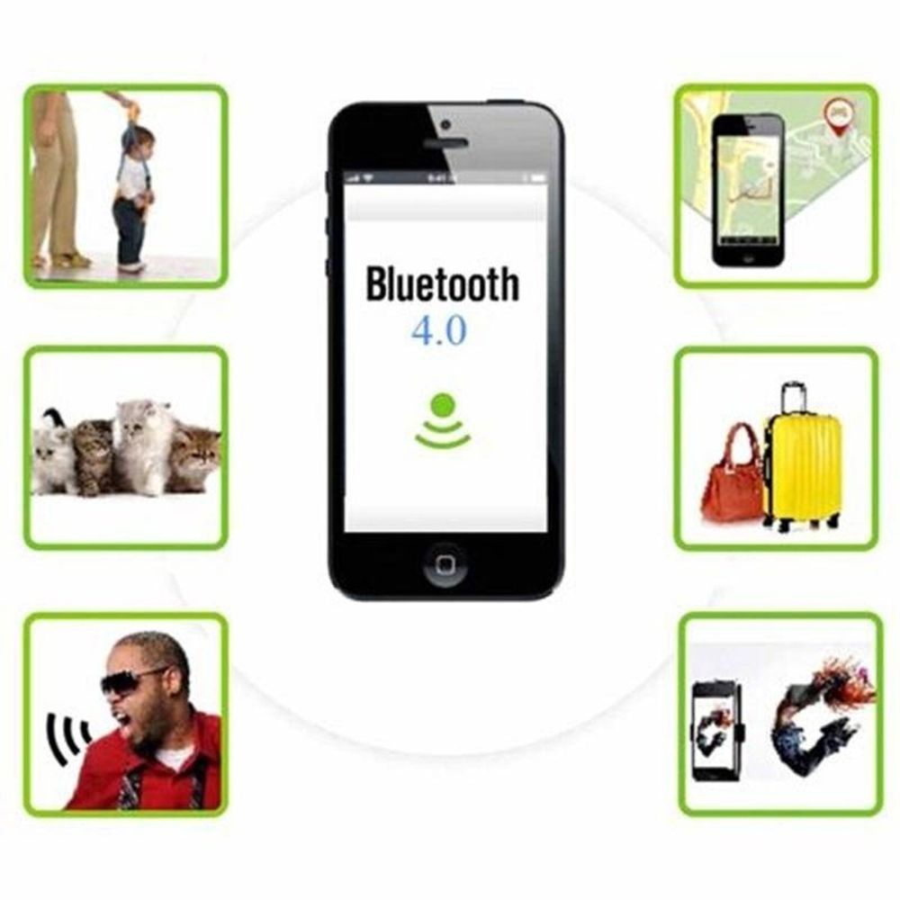 Thiết bị theo dấu chống mất gắn ví gắn thú cưng chạy Bluetooth màu sắc