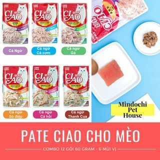 PATE GÓI CIAO RESTAURANT SIÊU NGON 60GR TRỘN CƠM - THỨC ĂN ƯỚT CHO MÈO