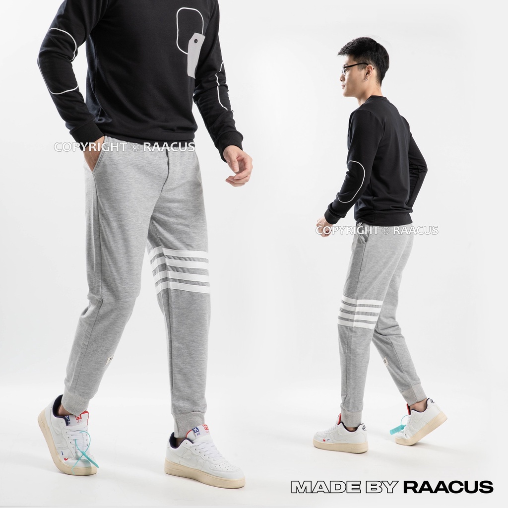 Quần jogger nam Raacusstore chất nỉ da cá ống rộng, quần nỉ jogger nam bo gấu big size phong cách ulzzang  - D1QD217