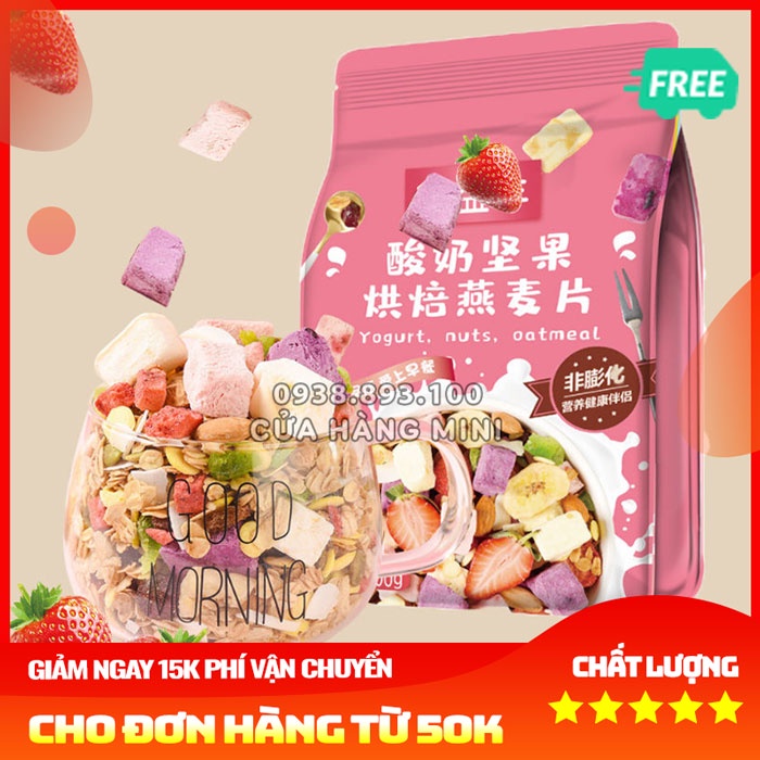 Ngũ Cốc Sữa Chua Ăn Kiêng Dinh Dưỡng Tăng Giảm Cân Mix Hạt - Yogurt Nuts Oatmeal 400g