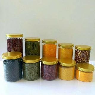Hộp nhựa nắp nhôm vàng 10*12cm 920ml