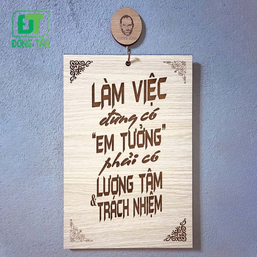 Tranh Khắc Gỗ Treo Tường ĐÔNG TÂN  Tạo Động Lực Có 3 Mẫu Lựa Chọn Tặng Kèm Móc Dán Tường Bằng Gỗ