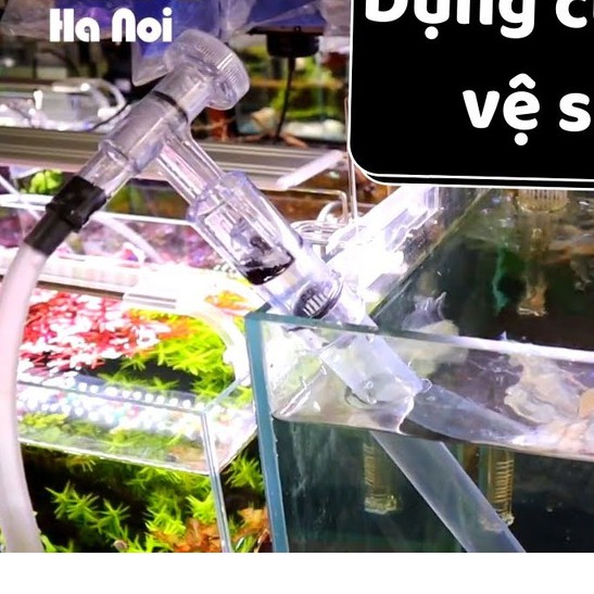 Bơm Tay Hút Cặn Bể Cá AS-666 và AS-666B-Dụng Cụ Thay Nước Và Hút Cặn Đáy Cho Bể Cá Cảnh