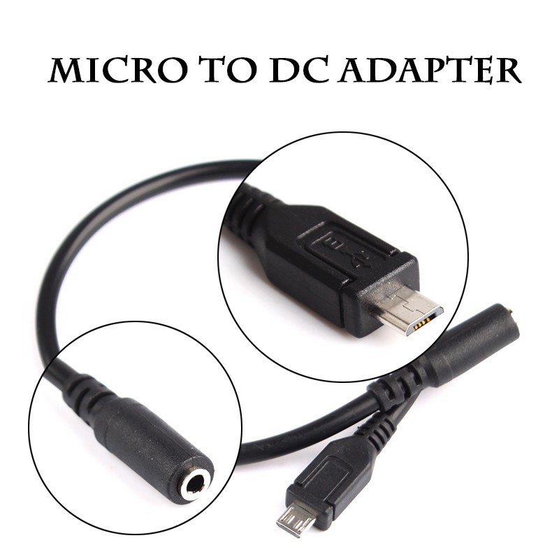 Cáp chuyển đổi đầu cắm micro USB 5PIN 5.5x2.1mm sang lỗ cắm nguồn DC