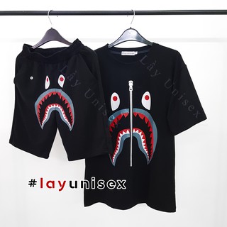 Áo thun tay lỡ Bape - Bape shark tee