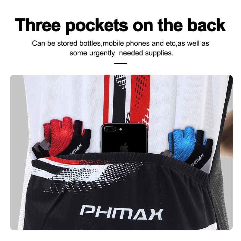 Set áo jersey đi xe đạp và quần đùi/ quần yếm/ Áo jersey PHMAX chất lượng cao tiện lợi dành cho nam