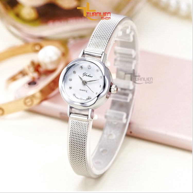 Đồng hồ nữ Yuhao hàng chính hãng mặt hình tròn, sang trọng cá tính