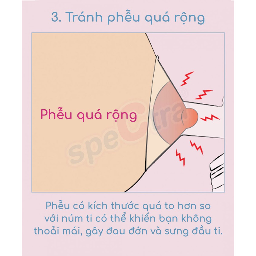 Phễu hút sữa 24mm và miếng lót silicon SPECTRA