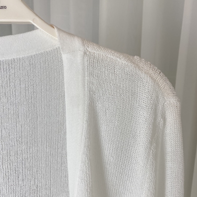 Áo khoác len mỏng cardigan trơn basic dáng ngắn