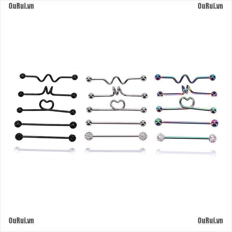 Bộ Khuyên Tai Bằng Thép Không Gỉ Thiết Kế Cá Tính Thời Trang