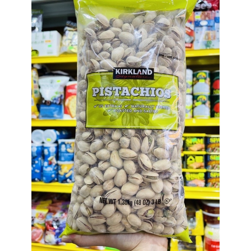 Hàng Mỹ - Hạt dẻ cười Kirkland Rang muối Kirkland Pistachios 1,36kg