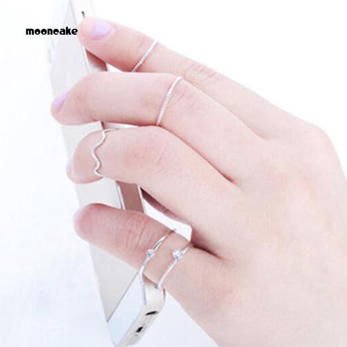 Set 5 nhẫn đeo tay kiểu dáng thời trang phong cách cho nữ