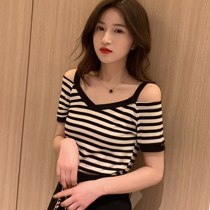 Áo Croptop Ngắn Tay Gợi Cảm Cho Nữ Kiểu Hàn Quốc 2021