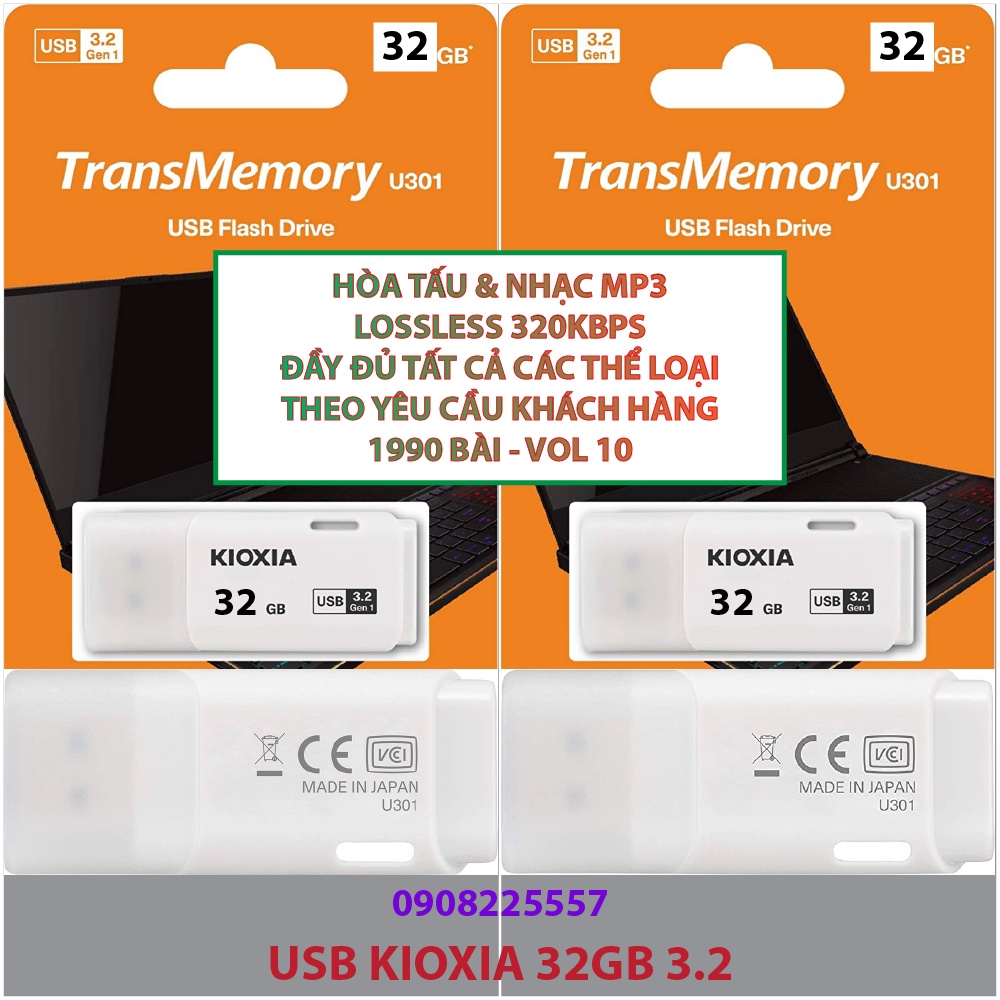 Usb 32Gb Kioxia Nhạc Hòa Tấu Bất Tử + Bolero Xưa 1990 Bài Hát Mp3 Lossless 320Kbps trên Xe Ô tô