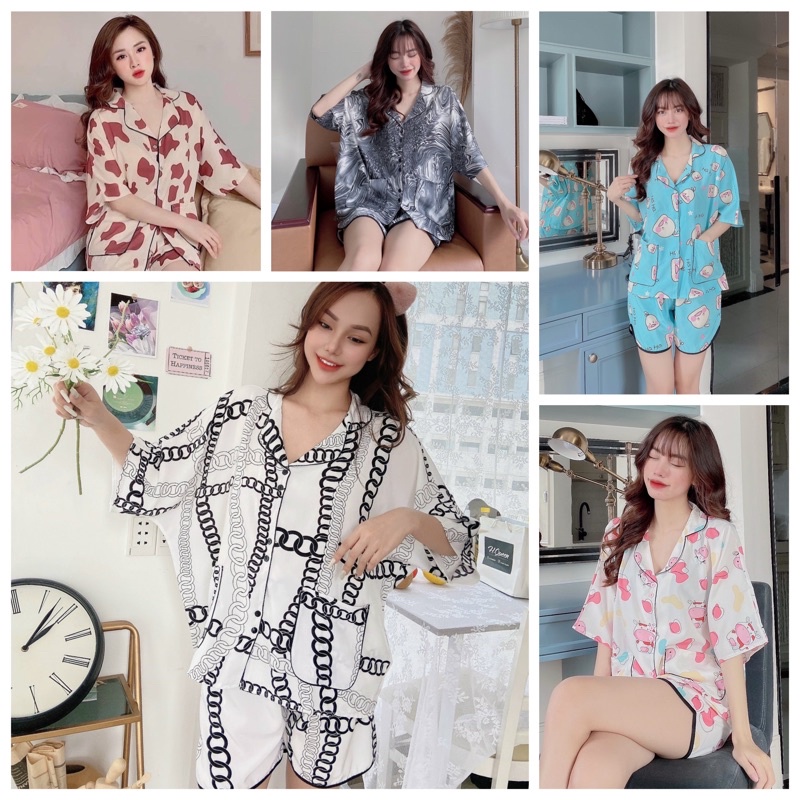 Đồ Ngủ Đùi Cánh Dơi 40-100kg Bigsize Cao Cấp Kiểu Dáng Đẹp Vải lụa Nhật Lạnh Mặc Cực Thích