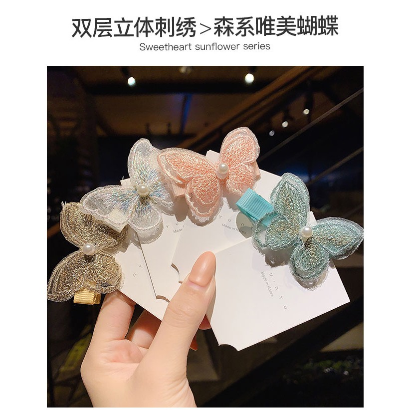 Kẹp tóc hình bướm phong cách Hàn Quốc thanh lịch cho nữ