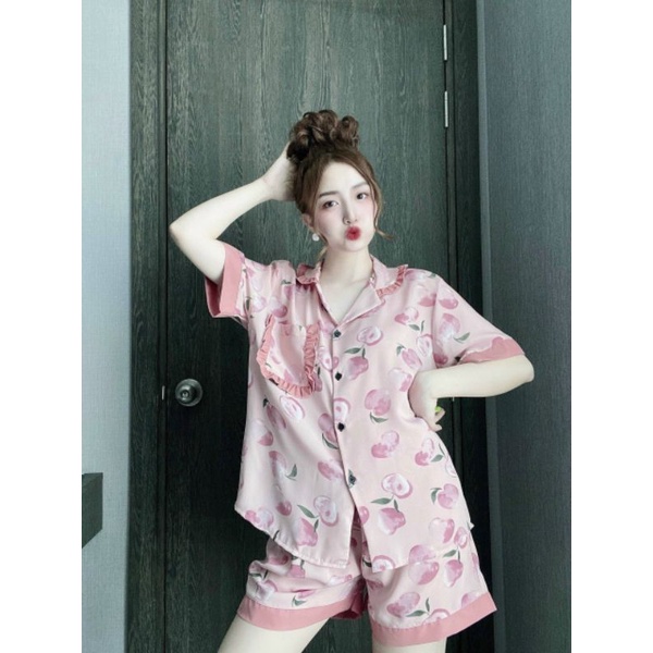 BỘ PIJAMA ĐÙI NỮ LỤA MANGO LOẠI 1