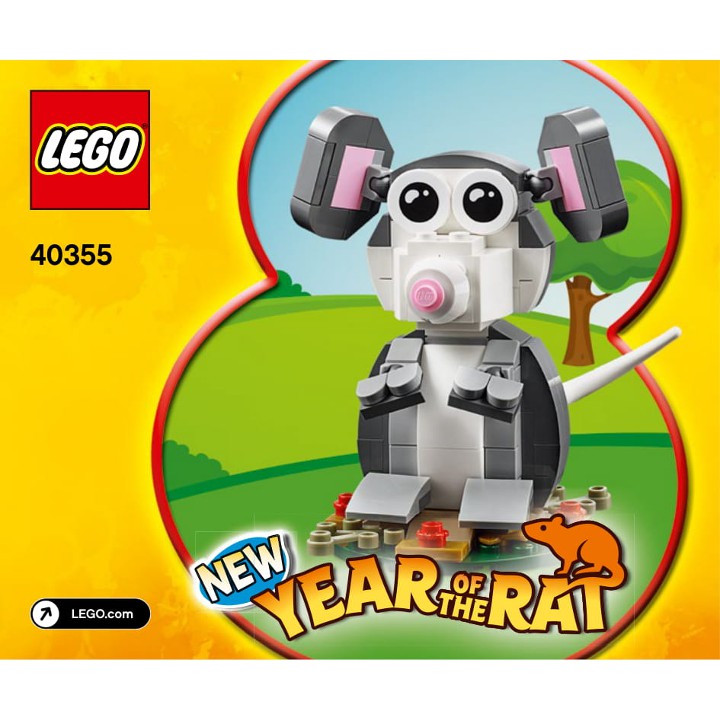 Lego Holiday & Event 40355 - Year of the Rat - Bộ xếp hình Lego Năm con chuột