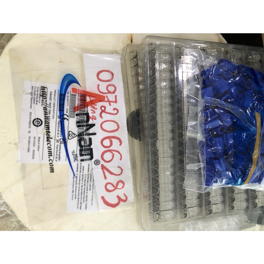 Cáp Cat6A, 4 đôi, LSZH, 23 AWG, Solid, màu trắng, 305m, 884024508 10 F/UTP