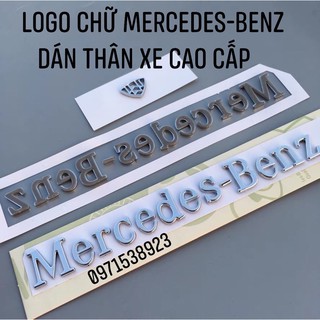 chữ nổi MERCEDES-BENZ dán thân xe nhựa mạ crom cao cấp hàng oem xịn