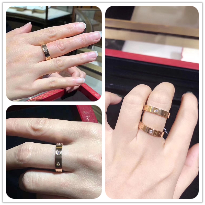 Hộp Nhẫn Cưới Đính Kim Cương Màu Vàng Hồng