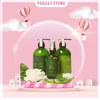 Combo xịt gội xả bưởi vijully chăm sóc tóc toàn diện gồm, giảm rụng và phục hồi tóc chắc khoẻ - vijully store