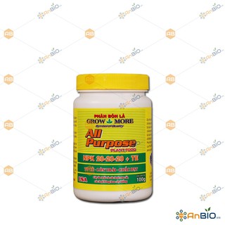 Phân bón NPK GROW MORE 20-20-20 + TE hũ 100g TO CỦ LỚN TRÁI CHẮC HẠT - A4.1038
