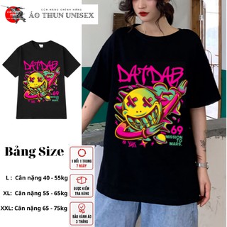 Áo thun phông tay lỡ Unisex form rộng dành cho nam nữ KAKISHOP , in hình DATDAB áo 2 màu trắng đen Ulzzang - KAKI 22
