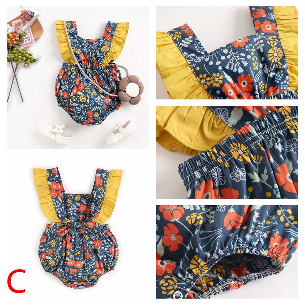 Áo Liền Quần Sanlutoz Không Tay Họa Tiết Hoa Dành Cho Bé Gái