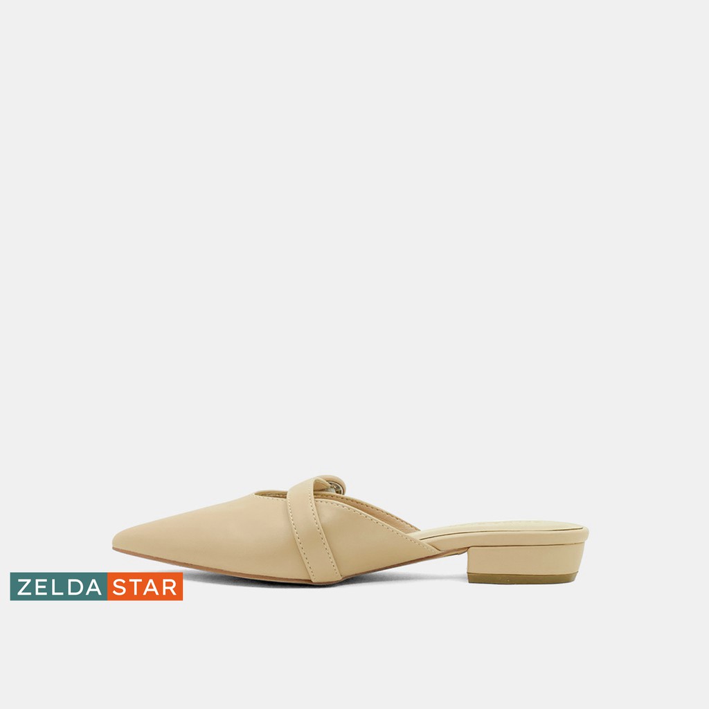 Guốc Zelda Star mũi nhọn cao 2cm phối quai - GN0340121