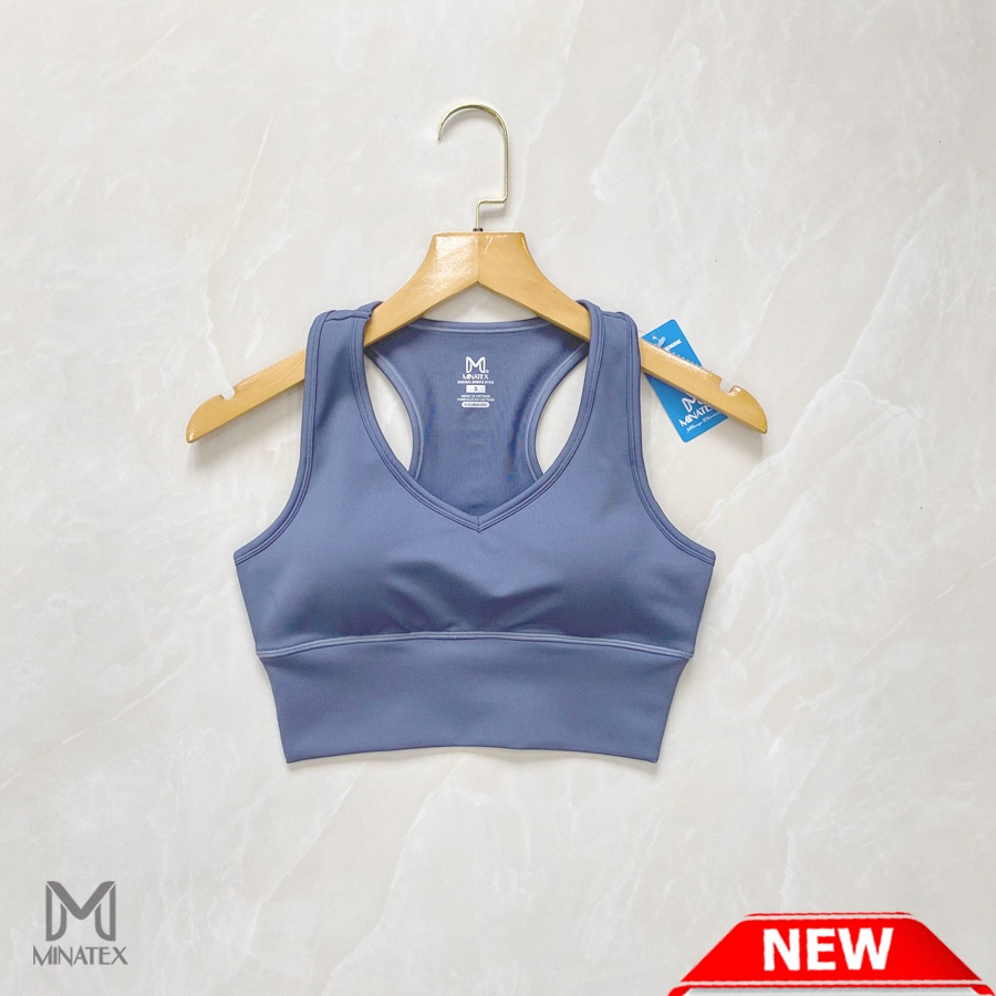 Minatex - Hàng chính hãng loại 1 - Áo bra tập gym yoga chất đanh mịn có mút đi kèm tháo lắp đường may đẹp không chỉ thừa