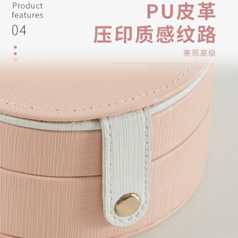 Hộp đựng trang sức hình bán nguyệt hai tầng sức chứa lớn dùng làm quà tặng