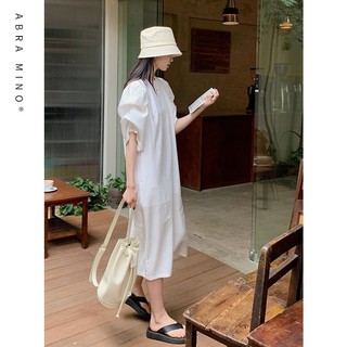 Đầm suông dáng dài tay nhún bồng