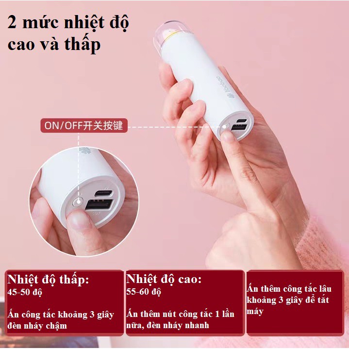 Máy sưởi tay kiêm sạc dự phòng 2in1 Yoobao 5000mAh, nhỏ gọn cute