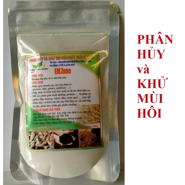 Combo men dùng ủ phân đậu nành Emic &amp; Emzone