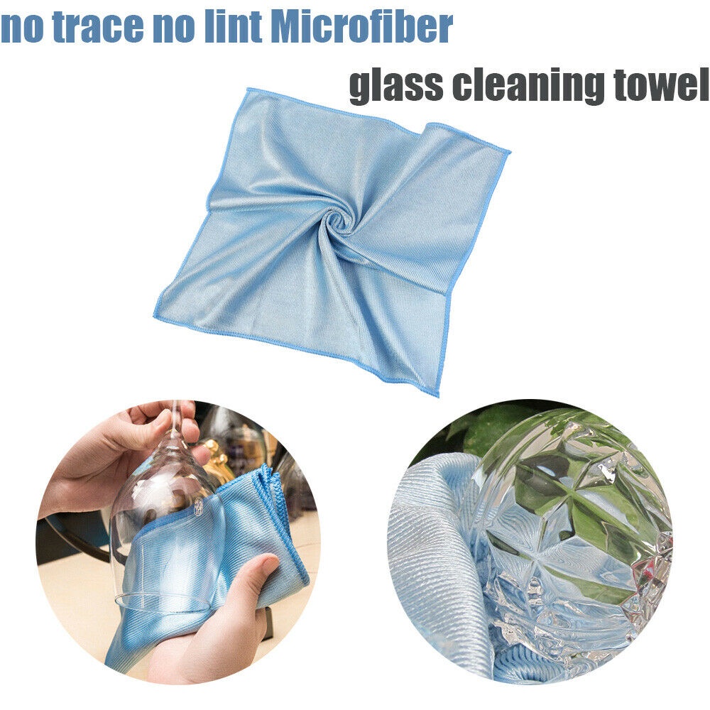 Khăn lau kính bằng vải sợi nhỏ không xơ tiện dụng cho nhà bếp tùy chọn kích thước