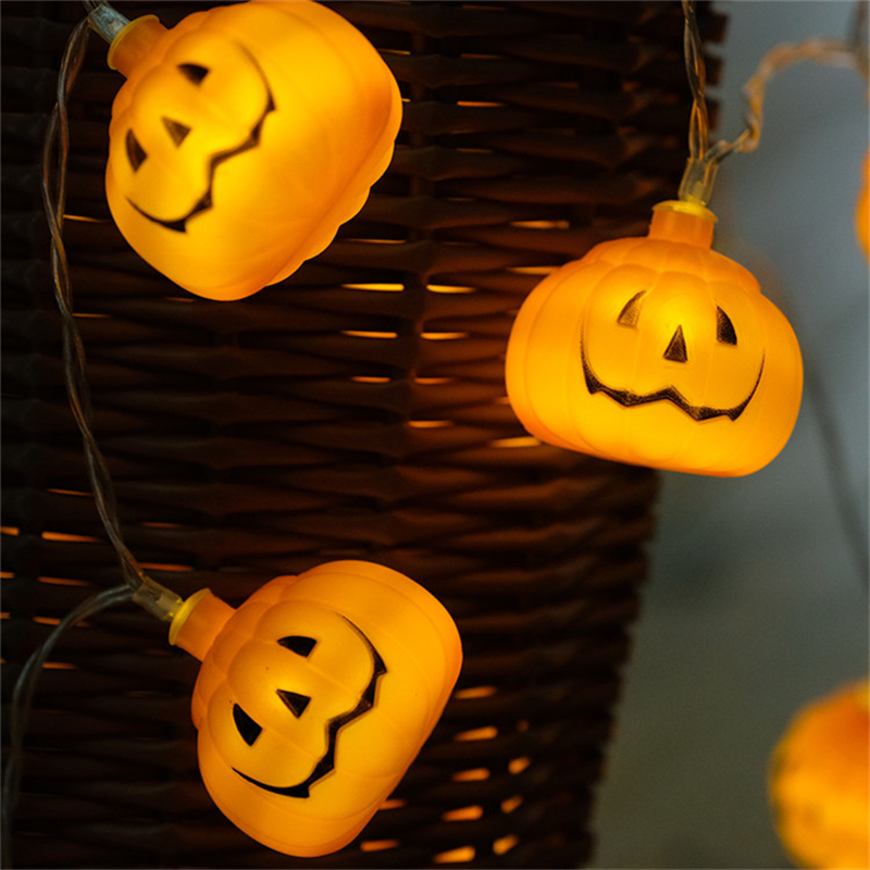 Dây Đèn LED Hình Quả Bí Ngô Độc Đáo Dài 1m / 2.9m Trang Trí Halloween