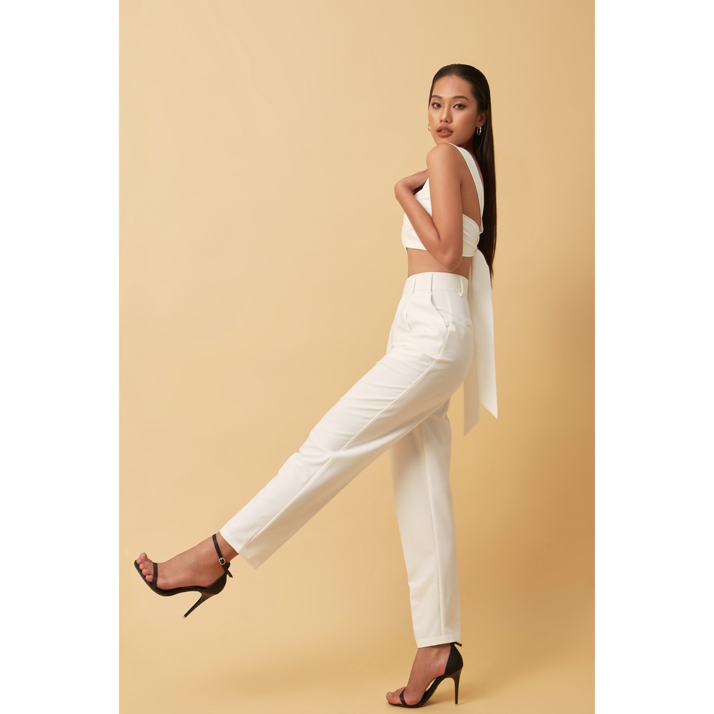 Quần form đứng cá tính lưng cao mặc chất liệu mát mịn dày dặn DIGNITY PANTS- ELE
