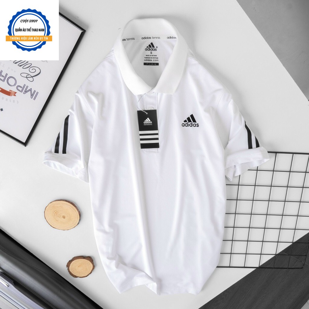 Áo thun thể thao, nam adidas hàng hiệu , áo thun nam ngắn tay có cổ, áo thể thao nam adidas.