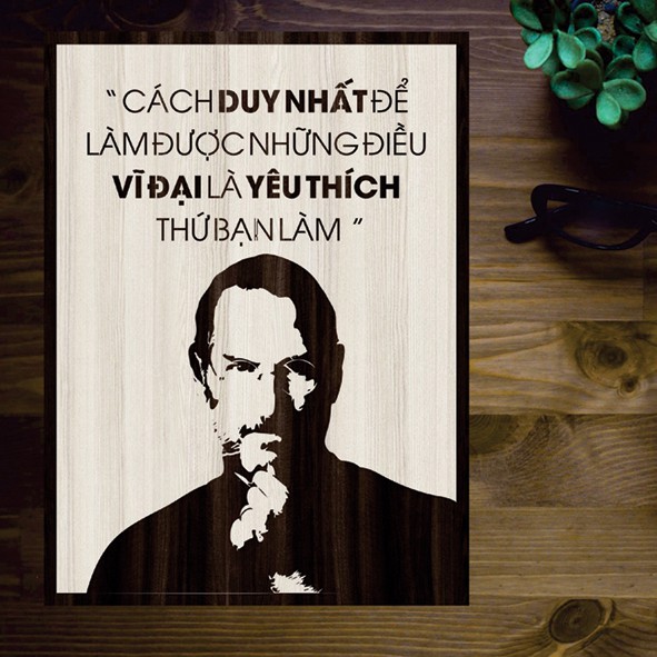 [ Bảng gỗ Decor Tạo Động Lực Làm Việc Bằng Gỗ khắc Lazer ] - Cách duy nhất để làm được những điều vĩ đại.....