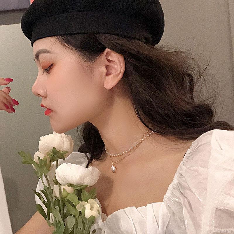 Dây chuyền hợp kim đính ngọc trai giả xinh xắn