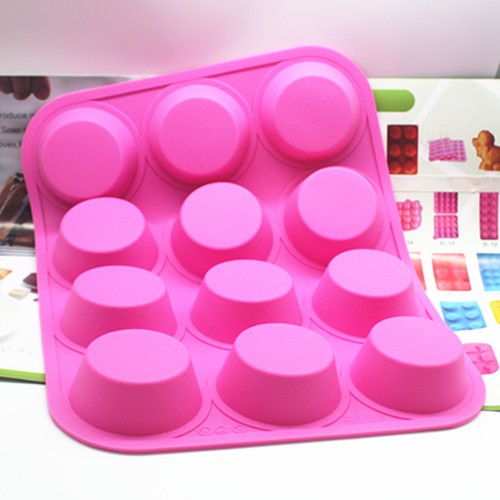 Khuôn Silicone làm bánh Pudding thạch 12 ô