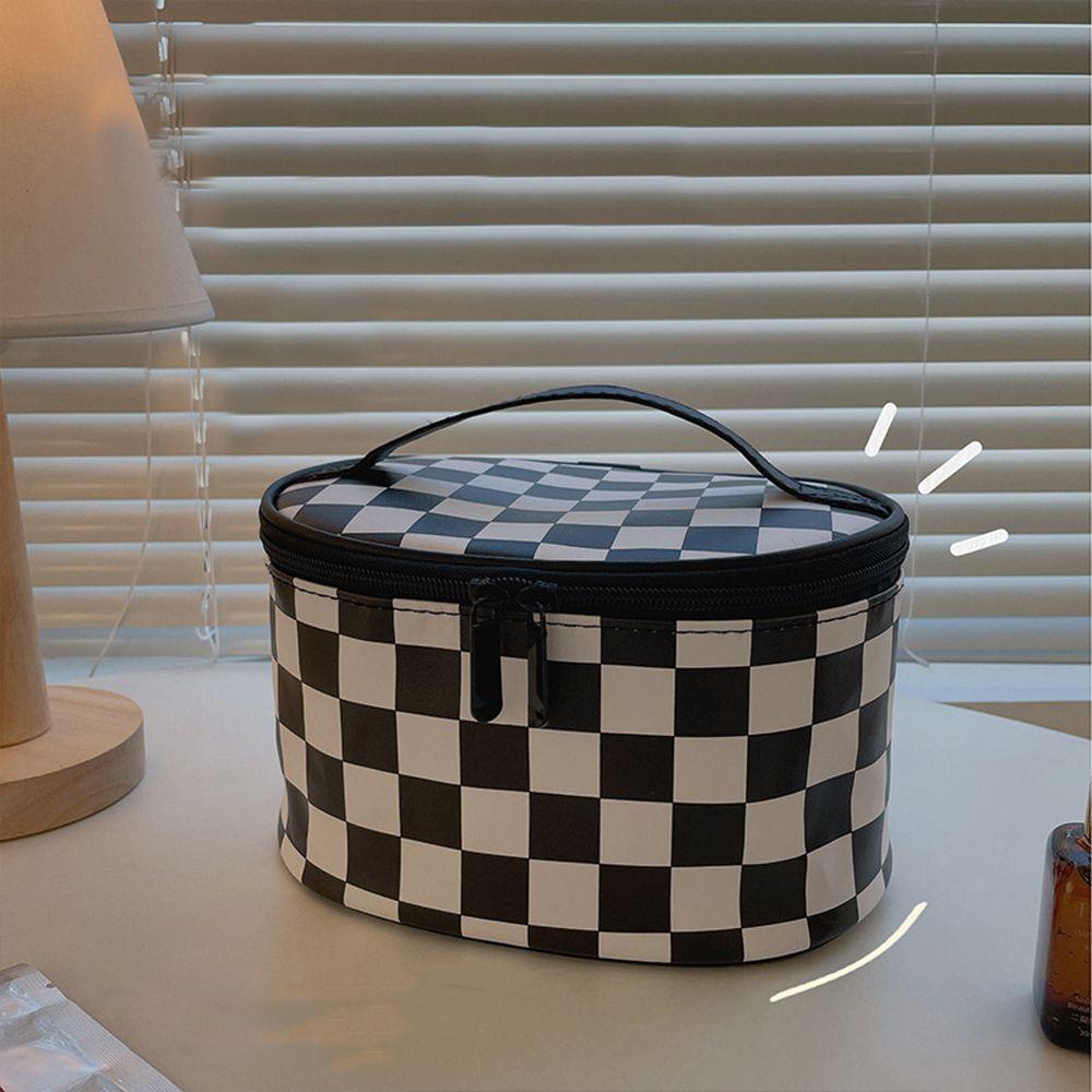 USNOW Túi Đựng Mỹ Phẩm Da PU Chống Thấm Nước Có Khóa Kéo Đa Năng Tiện Dụng Cho Nữ